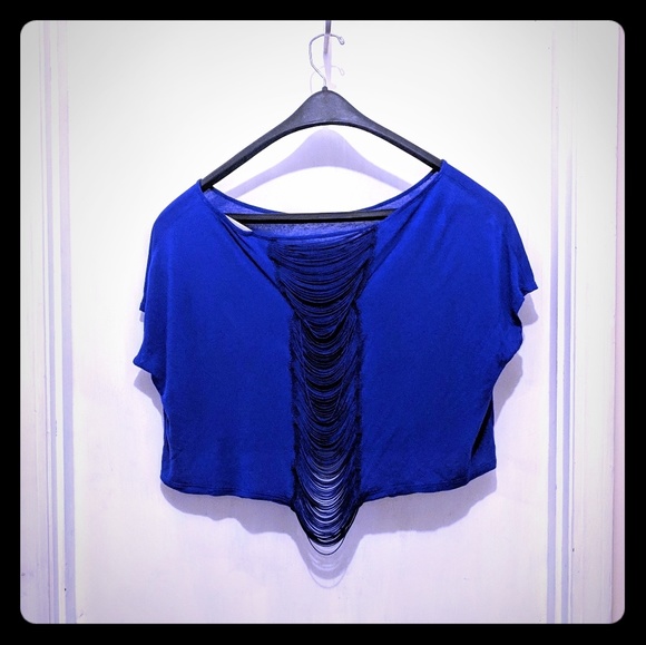 LUSH Crop Top Royal Blue ππ¦! S - Picture 2 of 3